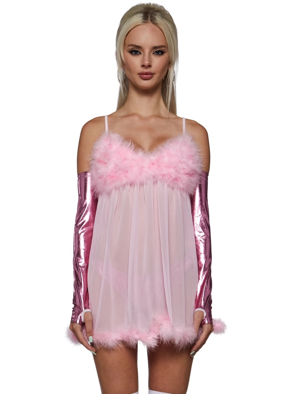 DOLLS KILL FEMBOT BABE COSTUME - PINK